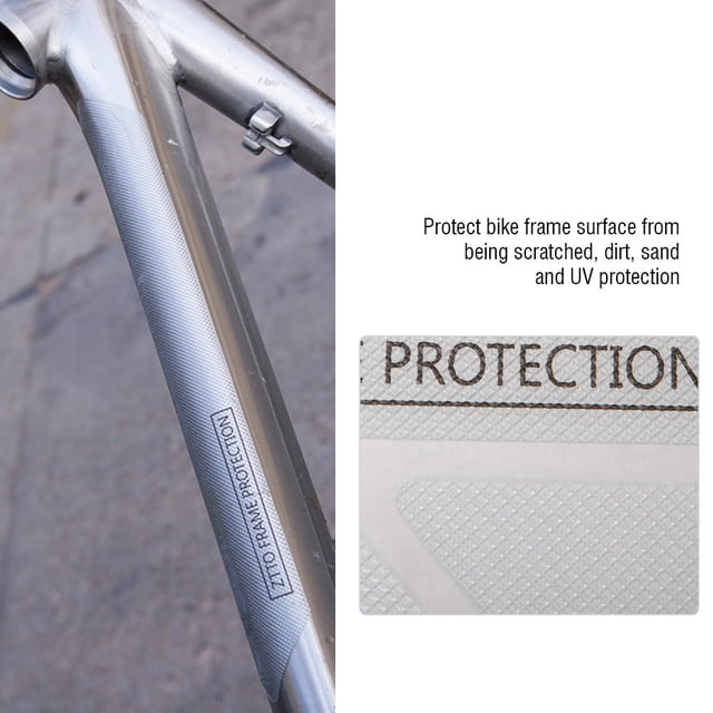 Bike Frame Sticker Frame Protector Road Bike Sticker 3D PVC Scratch Resistant UV Protection with 4pcs Different Sizes for Mountain Bike Freeride