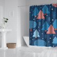 thumbnail image 2 of 72x72 Winter Fashion Xmas Tree Shower Curtain:Christmas & New Year Bathroom Curtain - Machine Washable (Hooks Included), 2 of 5