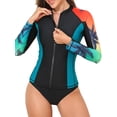 thumbnail image 1 of Charmo Womens Rash Guard Shirt Long Sleeve Raglan Sun Protection Swim Shirt Bathing Suit UPF 50+, 1 of 6