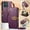 Purple, variant on ELEHOLD Wallet Case for Motorola Edge (2025), Shockproof Flip PU Leather Zipper Cash Slot Credit Card Slot Anti-Scratch Shock-Absorbent Case Cover With Crossbody Wrist Strap,White