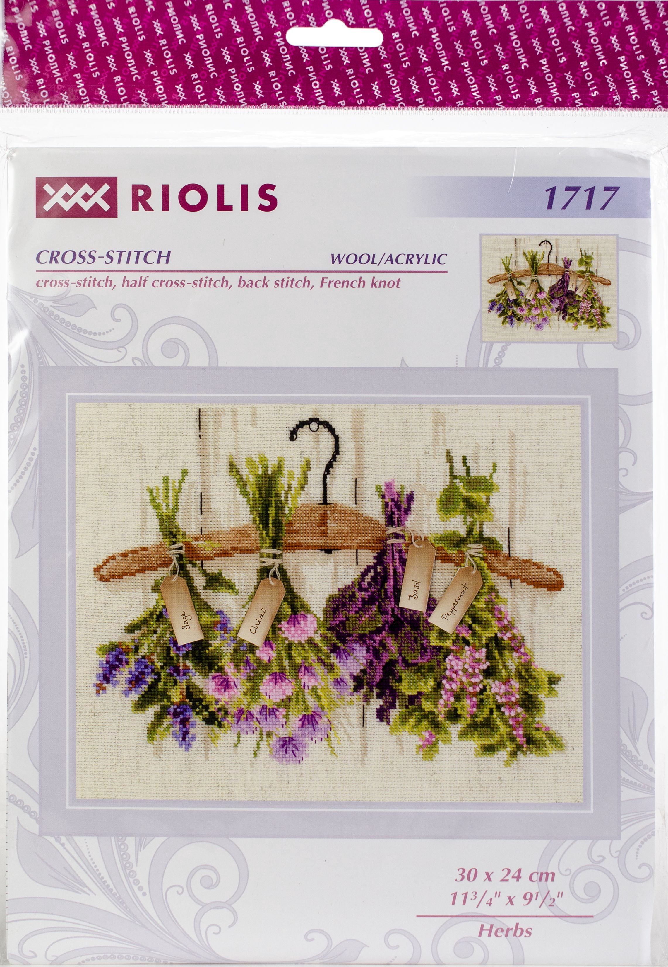 RIOLIS Counted Cross Stitch Kit 11.75"X9.5"-Herbs (14 Count)