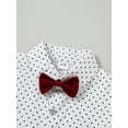 thumbnail image 2 of CARETOO Boy Clothes 6-12T Big Kid Dress Shirt Bowtie Suspender Pants Outfit Sets Gentleman Wedding, 2 of 12