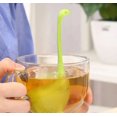thumbnail image 4 of Lindos filtros de té de silicona con forma de animal, infusor de té, colador de té, regalo ideal para los amantes del té, colador de infusor de té de dinosaurio con cuchara de remojo (verde), 4 of 5