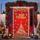 thumbnail image 1 of Decoración Navideña para Puerta de Entrada Hju241105006 | Tela de Poliéster con Estampado de Papá Noel | Impermeable, Lavable y Ligera con Ojales de Cobre | Artículos para Fiestas Navideñas En Interi, 1 of 6