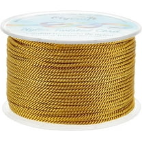 50M 2mm twisted Satin Nylon Cord 3-Ply Goldenrod twisted Cord Trim String Thread for Crafts and Jewelry Making Nylon