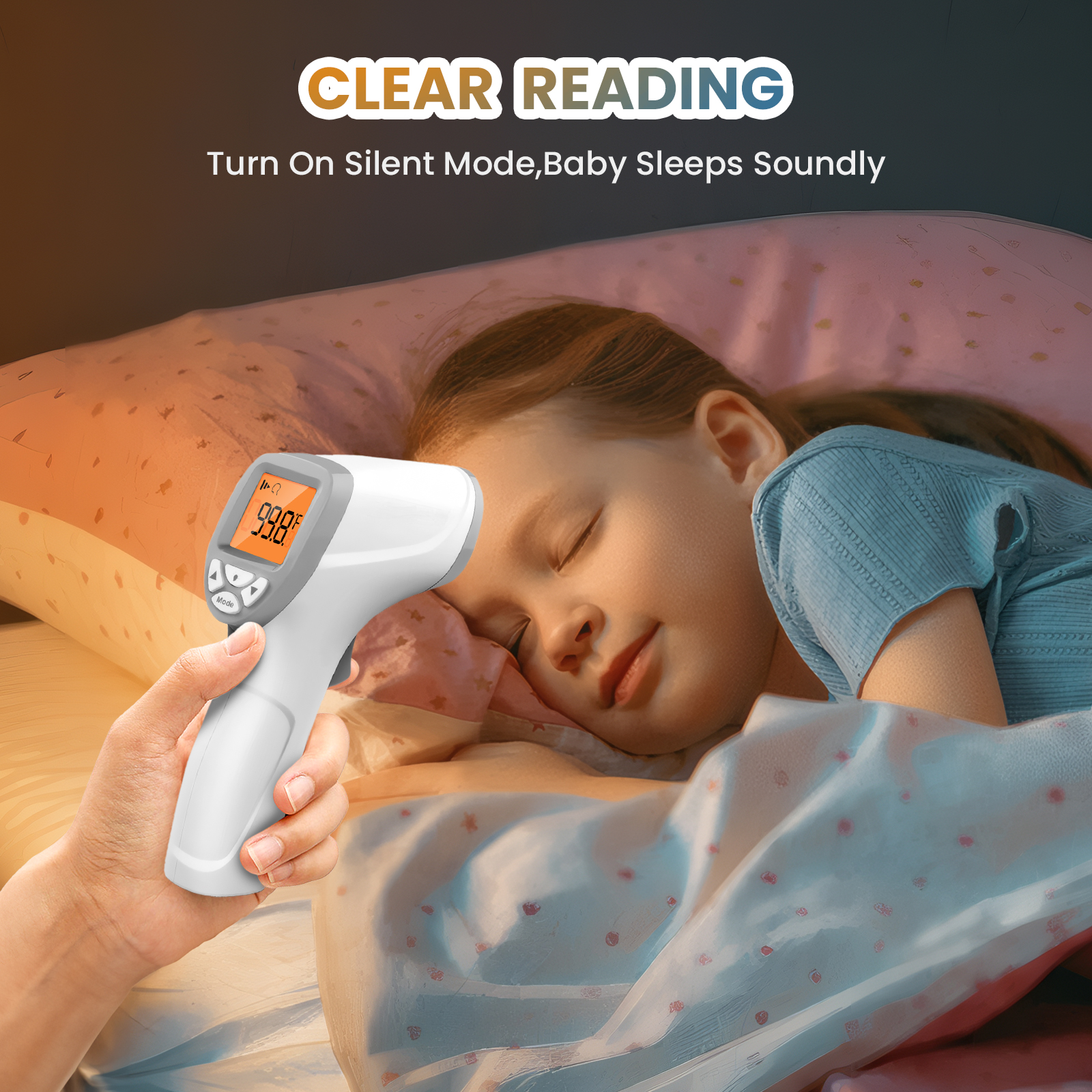 Awpmdmr 2-in-1 No-Touch Forehead Thermometer with Fever Alarm photo 3
