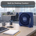 thumbnail image 2 of Comfort Zone 9" Portable Box Fan, Blue, 2 of 6