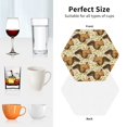 thumbnail image 6 of Vsdgher Cute Squirrel with Green Leaves Leather Coasters for Drinks, Durable Drink Coasters 4 Set for Tabletop Protection, Luxurious Home Décor and Housewarming Gift-Hexagon, 6 of 6