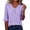 Purple, variant on Tops for Women 1/2 Sleeve V Neck 2024 Women Fashion Tees Casual Neck Loose Cute T Shirt Ladies Top Gray M