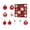 E White, variant on Christmas Ball Ornaments, Red Gold 2.4 inch PVC Shatterproof 44 Pack, for Xmas Tree Holiday Party Wedding Home Festive Decoration Hanging Decor Set