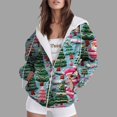 thumbnail image 2 of larppty Women Christmas Hoodies Fashion Casual Jacket Xmas Zip Up Long Sleeve Lightweight Coats with Pocket 2025 Fall Clothes (Bronze, S), 2 of 6