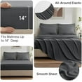 thumbnail image 4 of California King Size Bed in a Bag 7 Pieces,Dark Grey Cal King Comforter Set with Sheets,All Season Bedding Sets with Comforter,Pillow Shams,Pillowcases,Flat Sheet,Fitted Sheet, 4 of 6