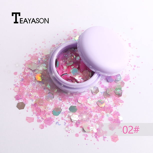 Ganfancp Lentejuelas Europeo y Estilo de Belleza Festival de Música, Fiesta de Maquillaje, Lentejuelas Sombra de Ojos Ofertas Del Día Liquidación 1X Lentejuelas