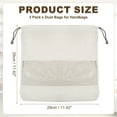 thumbnail image 2 of 3 Pack Dust Bags for Handbags, 11.42"x11.42" Cotton Drawstring Storage Pouch, Gray, 2 of 6