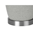 thumbnail image 3 of 25" Gray and Silver Ceramic Cylinder Table Lamp With Gray Drum Shade, 3 of 5