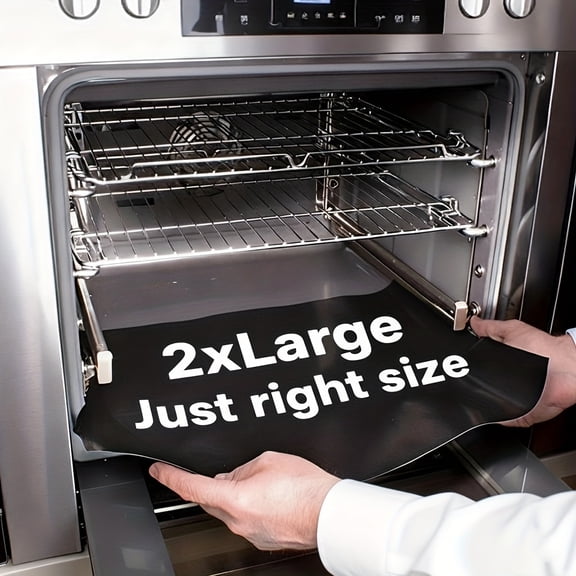 2pcs, Oven Bottom Liner, Extra-Large Heavy-Duty Non-Stick Oven Mat, Reusable Oven Protector Mat, Suitable for Electric & Gas Grills, Outdoor Universal, Kitchen Accessories, Grill Mat