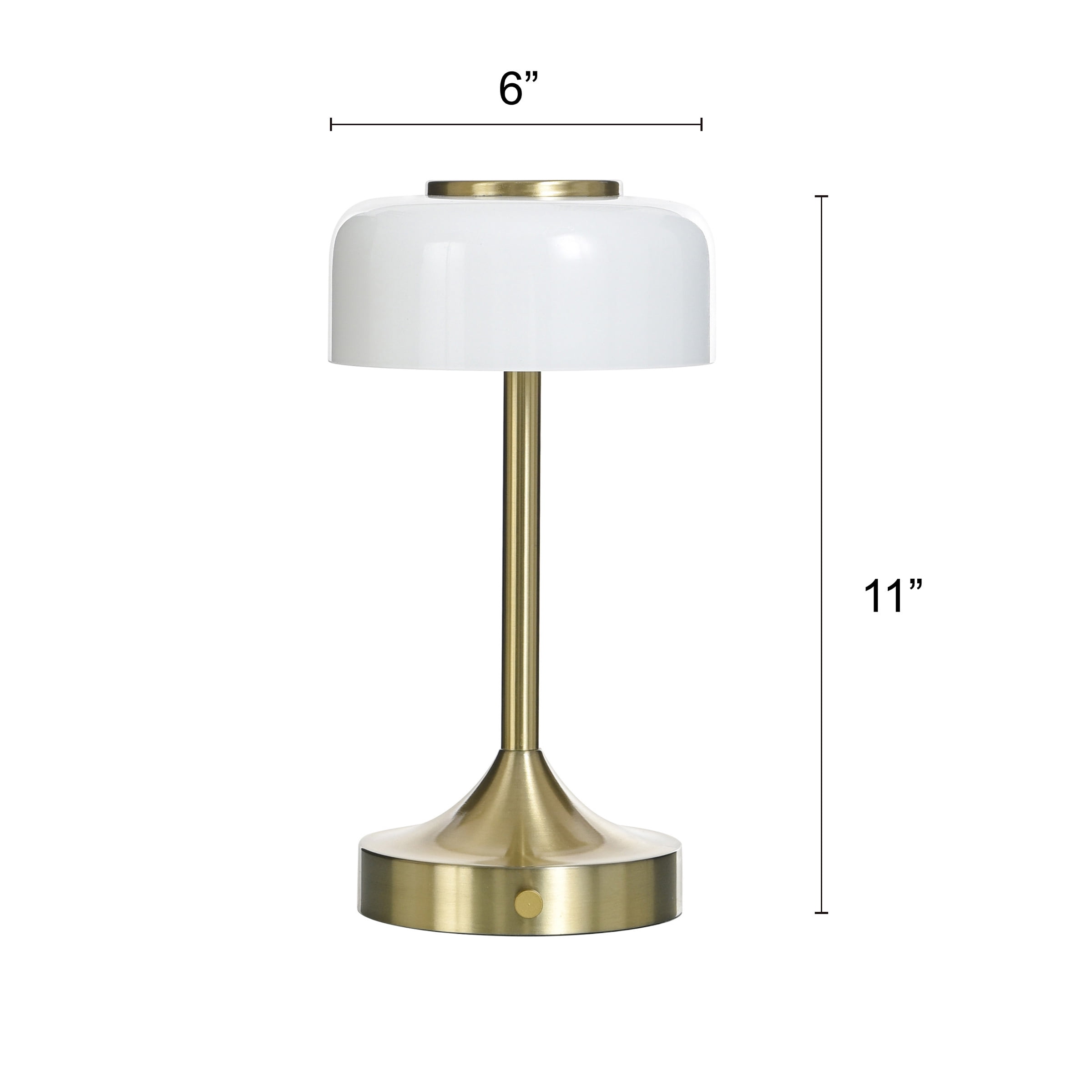 Better Homes & Gardens Portable Milk Glass Table Lamp, Rechargeable