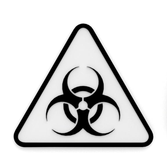 Sign | Biohazard Triangle Sign | Black & White