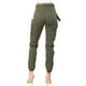 thumbnail image 4 of ICHUANYI Clearance Women's High Waist Jogger Cargo Solid Color Pants With Matching Belt(Army Green, S) ICHUANYI WER2023080904113, 4 of 6