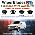 thumbnail image 2 of 2007 Ford E350 E-350 Super Duty Beam Wiper Blades Wipers w/2yr Warranty (Set of 2), 2 of 5