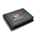 thumbnail image 2 of Honda Red Logo Black Slim Real Leather Carbon Fiber Patterns RFID Blocking Bi-fold Wallet, 2 of 2