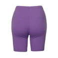 thumbnail image 3 of TheLovely Womens & Plus Basic Solid Cotton Mid Thigh High Rise Biker Bermuda Shorts, 3 of 5