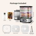 thumbnail image 4 of OSTBA Food Dehydrator Machine, 8-Tray Digital Food Dryer with Timer and Temperature Control, 240W Electric Jerky Maker for Fruit, Vegetable, Meat, Dog Treats, BPA-Free, Includes Mesh Sheets & Fr, 4 of 8