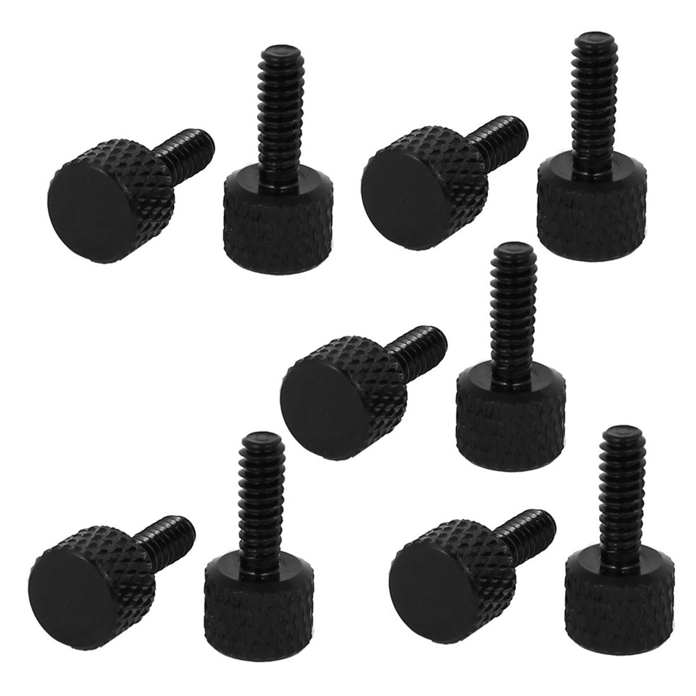 Computer Graphics Card Round Head Knurled Thumb Screws Black 632