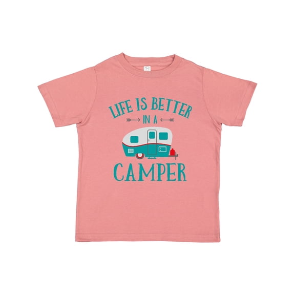 Inktastic Life's Better in a Camper Girls Toddler T-Shirt