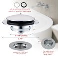 thumbnail image 2 of Tapón de desagüe de bañera HIDROP universal con punta cromada, 2 of 9