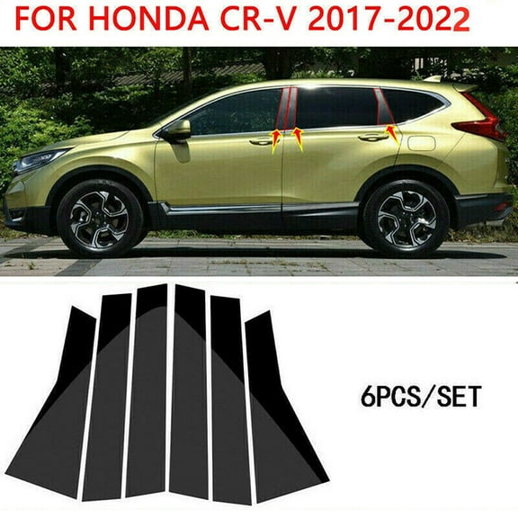 Possbay Window Pillar Posts Door Side Trim Covers Fit For HONDA CRV 2017-2022