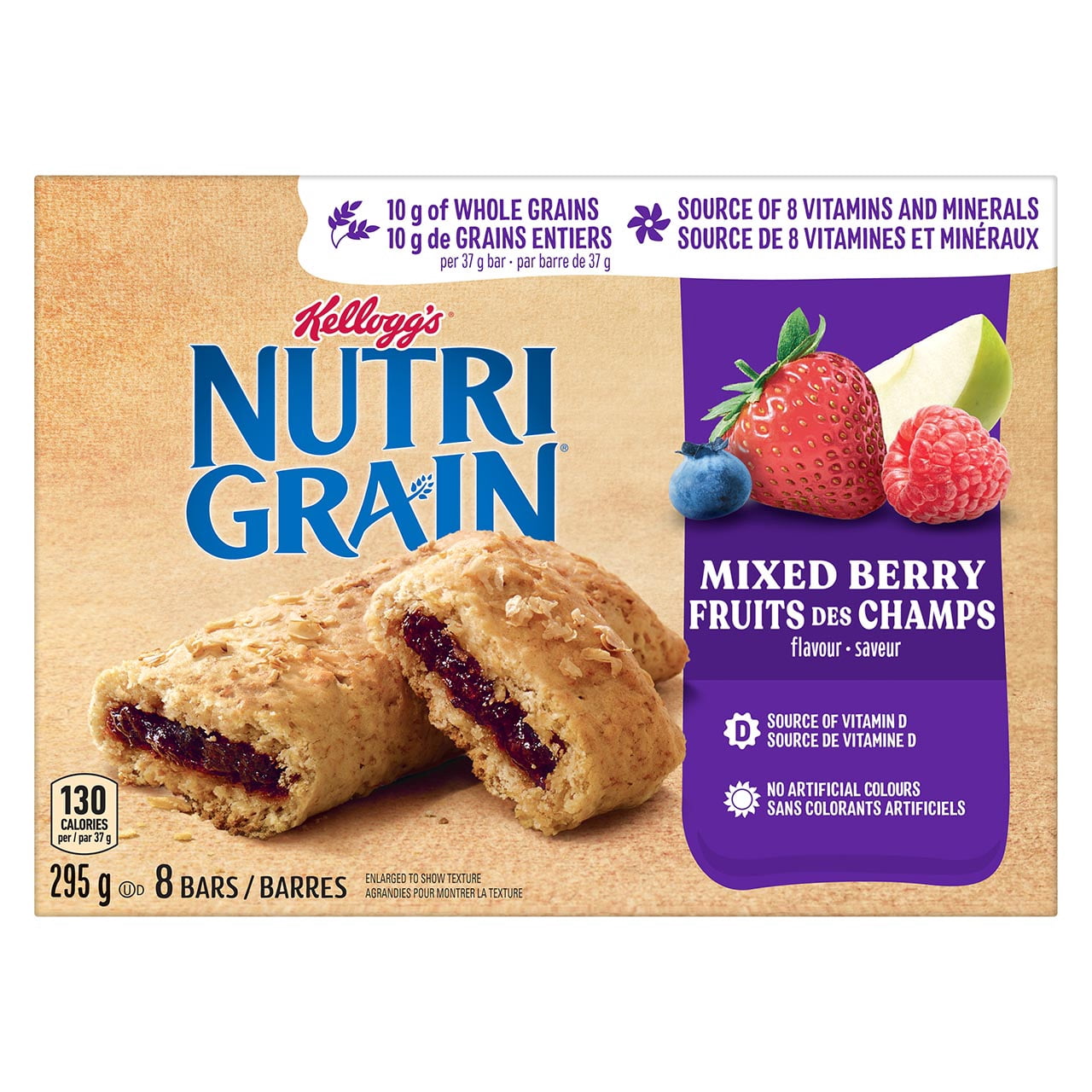 Kellogg's Nutri-Grain Cereal Bars - Mixed Berry - Box of 8 Bars