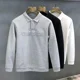 thumbnail image 3 of Camiseta polo con letras estampadas para hombre, sudaderas, ropa para hombre, color blanco, unicolor, lisa, manga larga, estilo Harajuku, moda social, 3 of 5