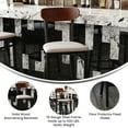 thumbnail image 2 of Flash Furniture Wright 31.875"H Square Full Back Restaurant Dining Barstool, Walnut/Gray, 2 of 3