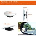 thumbnail image 2 of Yazoeia 2 Pack Blind Spot Mirrors, 2'' Round Shape Waterproof HD Frameless Glass with Wide Angle, Self-Adhesive Adjustable Rear View Convex Mirrors Suitable for Car, RV, SUV, Truck CJC912-115728, 2 of 6