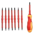 thumbnail image 1 of Juego de destornilladores aislados de acero de aleación de cromo vanadio ABS con hoja intercambiable para electricistas, 1 of 12