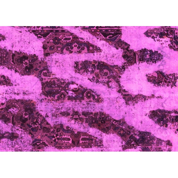 Ahgly Company Indoor Rectangle Abstract Pink Modern Area Rugs, 5' x 7'