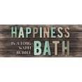 thumbnail image 3 of CAD Designs 18x10 Black Modern Framed Museum Art Print Titled - Happiness Bath, 3 of 5
