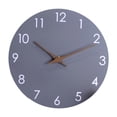 thumbnail image 4 of Reloj de pared sin tictac, moderno, minimalista, silencioso, decoración de arte de pared, fácil de colgar. Gris, 4 of 9
