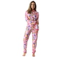 thumbnail image 1 of Just Love Printed Flannel Adult Onesie Pajamas 95813-1C-L (Peace Love, Large), 1 of 3