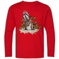 thumbnail image 3 of Inktastic Squirrel Superhero Landing with Acorns Long Sleeve Youth T-Shirt, 3 of 5
