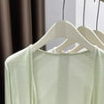thumbnail image 6 of VISALY Cropped Cardigan Long Sleeve Cardigan Women's Thin Feel Sun Clothes Women's Mm Summer Ice Blouse Cardigan with Shawl Jacket Shirt Open Front Cardigan Thin Cardigans Lightweight Green Xxl, 6 of 8