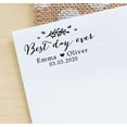 thumbnail image 3 of Printtoo Personalized Blue Self Inking Best Day Ever Wedding Favor Stamp Custom Rubber Stamper-68 x 30 mm, 3 of 6