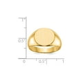 thumbnail image 5 of 14K Yellow Gold Ring Band Signet 12.5x13.0mm Closed Back Men's, Size 7, 5 of 5