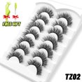 thumbnail image 1 of Pestañas 5/7 pares de pestañas de visón de imitación pestañas de visón esponjosas de larga duración extensión de pestañas de volumen dramático gruesas y largas Tan Jianjun unisex, 1 of 2
