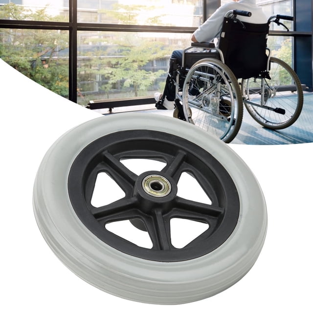 Sonew Roues avant de Fauteuil Roulant 7 Pouces pour Personnes Âgées Handicapées, Accessoire de Fauteuil Roulant