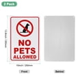 thumbnail image 3 of Uxcell 2 Pack No Pets Allowed Sign, 14" No Dog Sign for Garden/Pool Red on White, 3 of 7