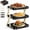Black, variant on 2026TripleHBB Multi-Layer Dish & Prep Tray Storage Rack,Fold-able Serving Tray Stand, 3-Tier Space-Saving Easy to Store for Kitchen Organizer