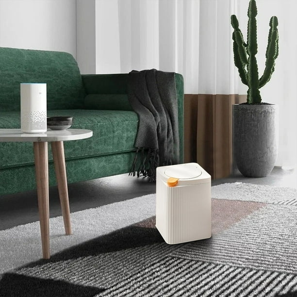 Cubo de basura de prensa, cubo de basura de escritorio grueso de doble capa para el hogar.