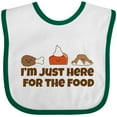 thumbnail image 3 of Inktastic I'm Just Here for the Food Boys or Girls Baby Bib, 3 of 4